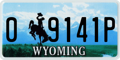 WY license plate 09141P