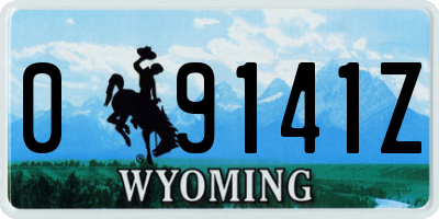 WY license plate 09141Z
