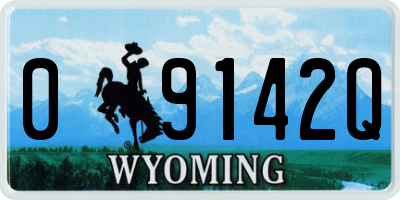 WY license plate 09142Q