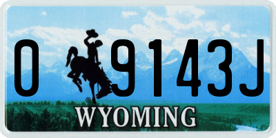 WY license plate 09143J