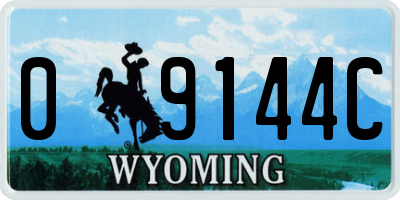 WY license plate 09144C