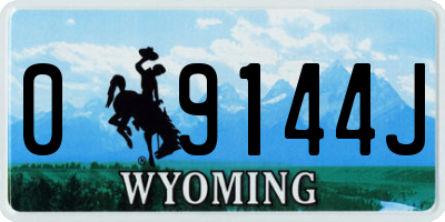 WY license plate 09144J