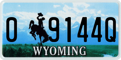 WY license plate 09144Q