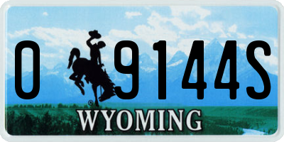 WY license plate 09144S