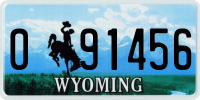 WY license plate 091456