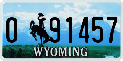 WY license plate 091457