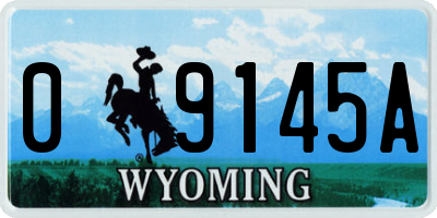 WY license plate 09145A