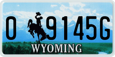 WY license plate 09145G