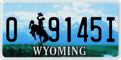 WY license plate 09145I