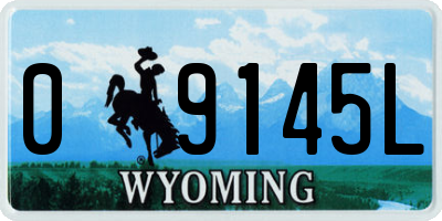 WY license plate 09145L