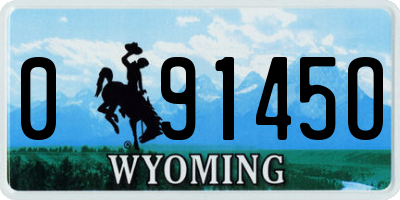 WY license plate 09145O