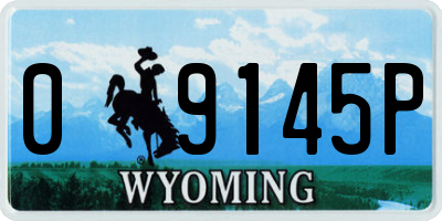 WY license plate 09145P