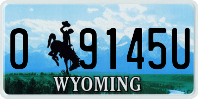 WY license plate 09145U