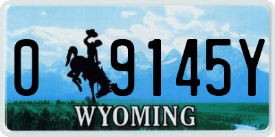 WY license plate 09145Y