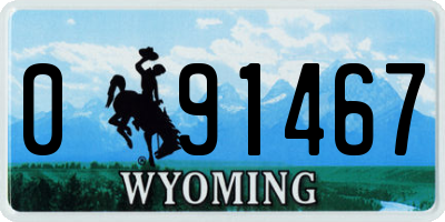 WY license plate 091467