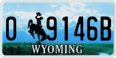 WY license plate 09146B