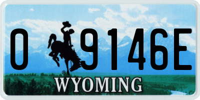 WY license plate 09146E