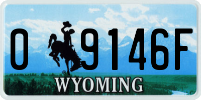 WY license plate 09146F