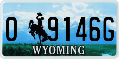 WY license plate 09146G