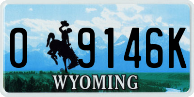 WY license plate 09146K