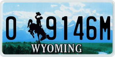 WY license plate 09146M