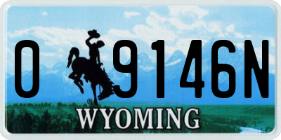 WY license plate 09146N