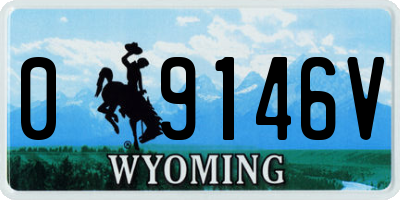 WY license plate 09146V