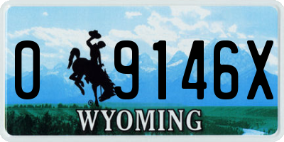 WY license plate 09146X
