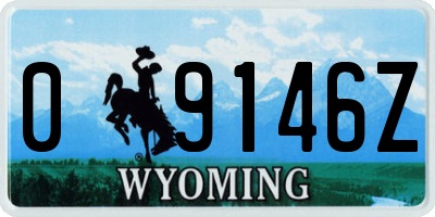 WY license plate 09146Z