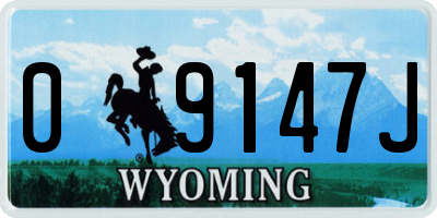 WY license plate 09147J