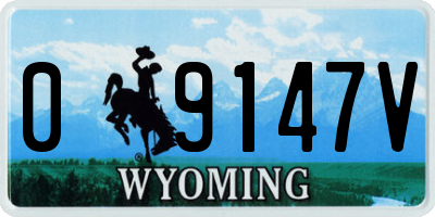 WY license plate 09147V