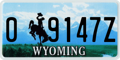 WY license plate 09147Z
