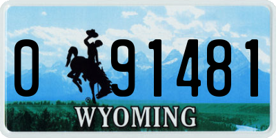 WY license plate 091481