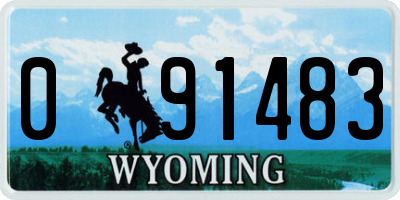 WY license plate 091483