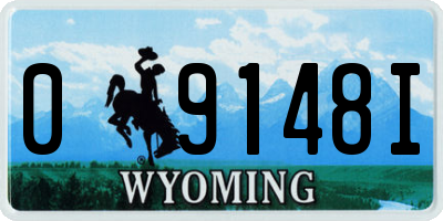 WY license plate 09148I