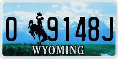 WY license plate 09148J