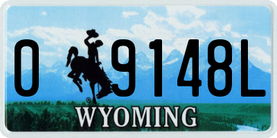 WY license plate 09148L
