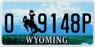 WY license plate 09148P