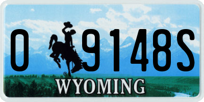 WY license plate 09148S