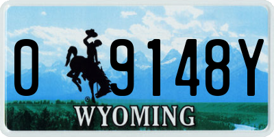 WY license plate 09148Y