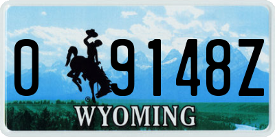 WY license plate 09148Z
