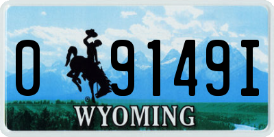 WY license plate 09149I