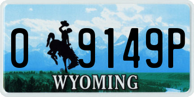 WY license plate 09149P
