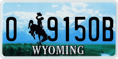WY license plate 09150B