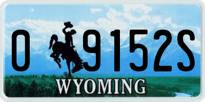 WY license plate 09152S