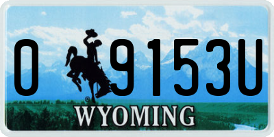 WY license plate 09153U