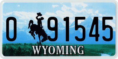 WY license plate 091545