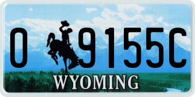 WY license plate 09155C