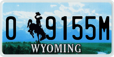WY license plate 09155M