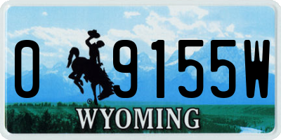 WY license plate 09155W